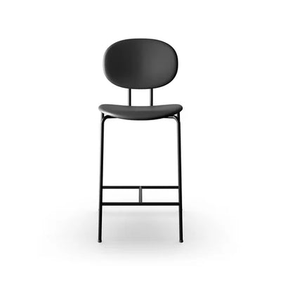 Sibast Piet Hein Bar Chair Black Edition, Leather Full Upholstered