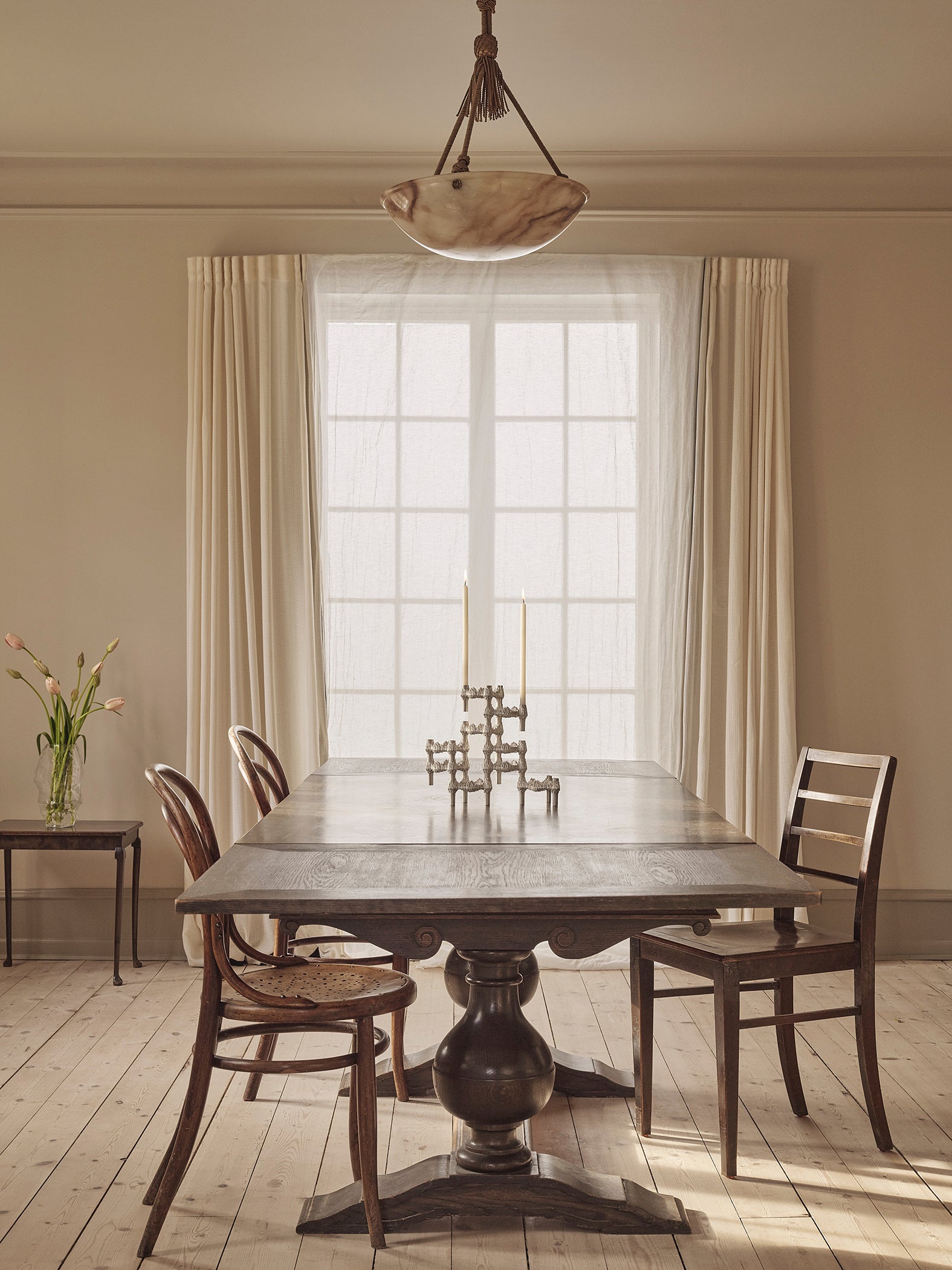 STOFF Nagel Quist Candle Holder, Brushed Chrome