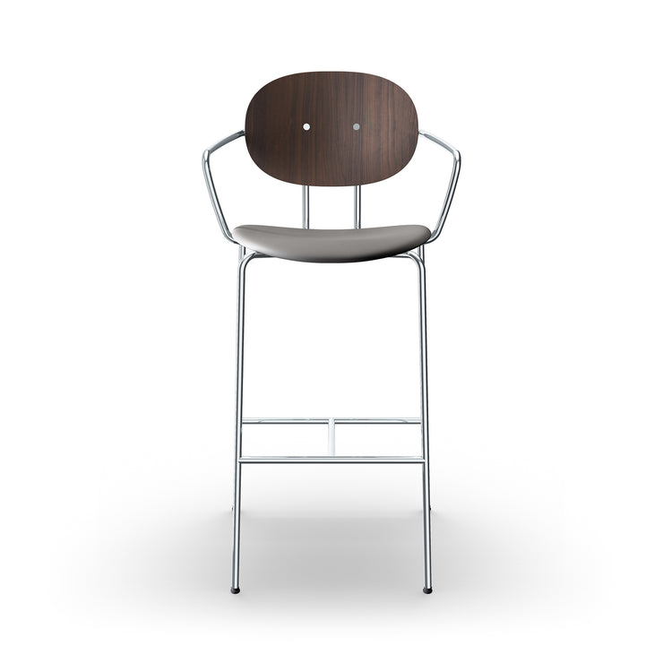 Sibast PIET HEIN Bar Chair, Upholstered Seat With Armrest