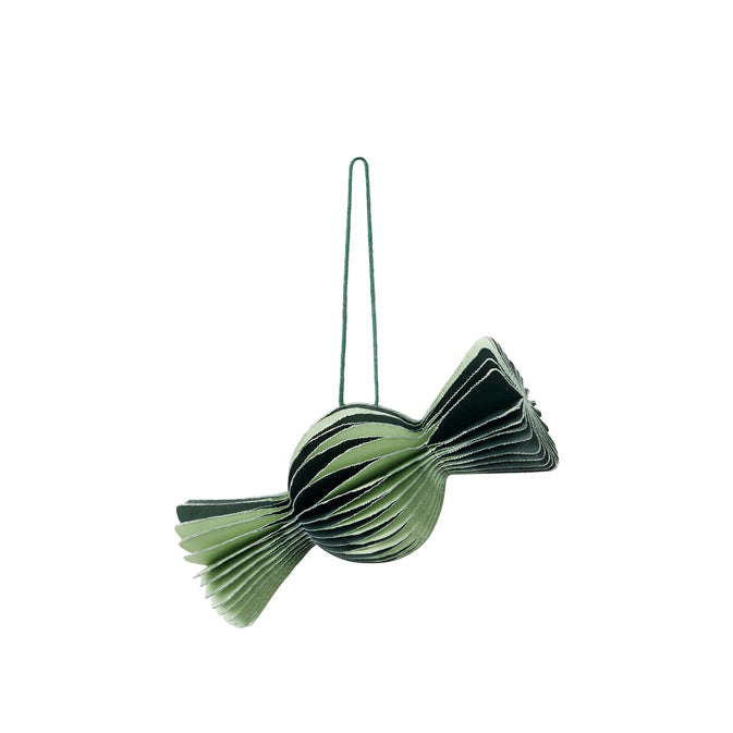 Broste Copenhagen Caramel Ornament – Light Green/Forest Green