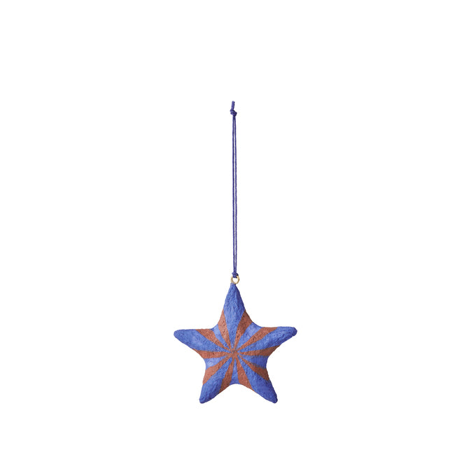 Broste Copenhagen Pulp Star Ornament – Caramel Brown