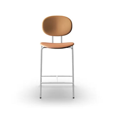 Sibast Piet Hein Bar Chair Chrome Edition, Leather Full Upholstered