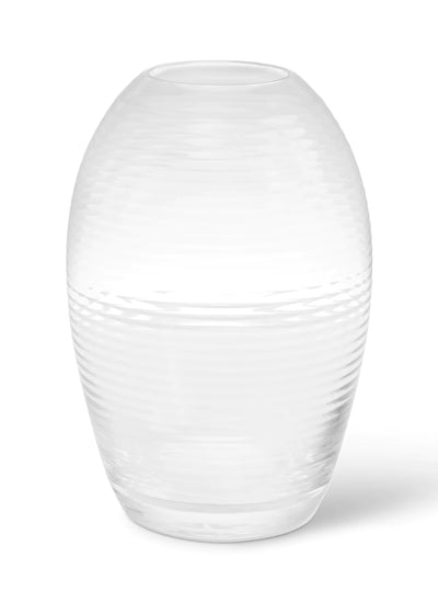 Spring Copenhagen Laine, Oval Vase, Clear, 7.8"