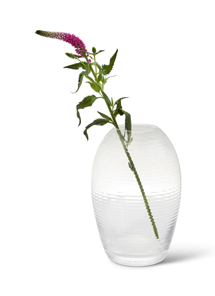 Spring Copenhagen Laine, Oval Vase, Clear, 7.8"