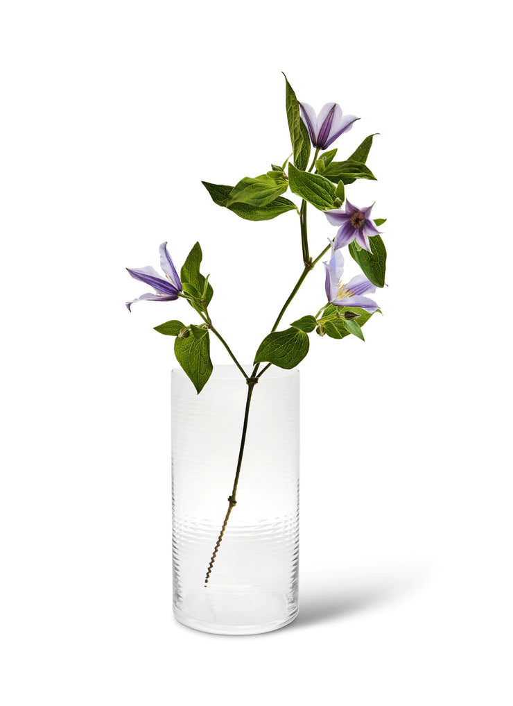 Spring Copenhagen Laine, Cylinder Vase, Clear, 9.8"