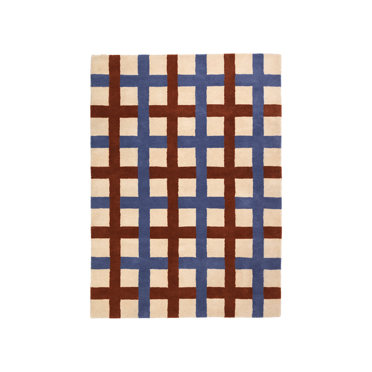 Broste 'EDITH' Rug, Blue/Beige
