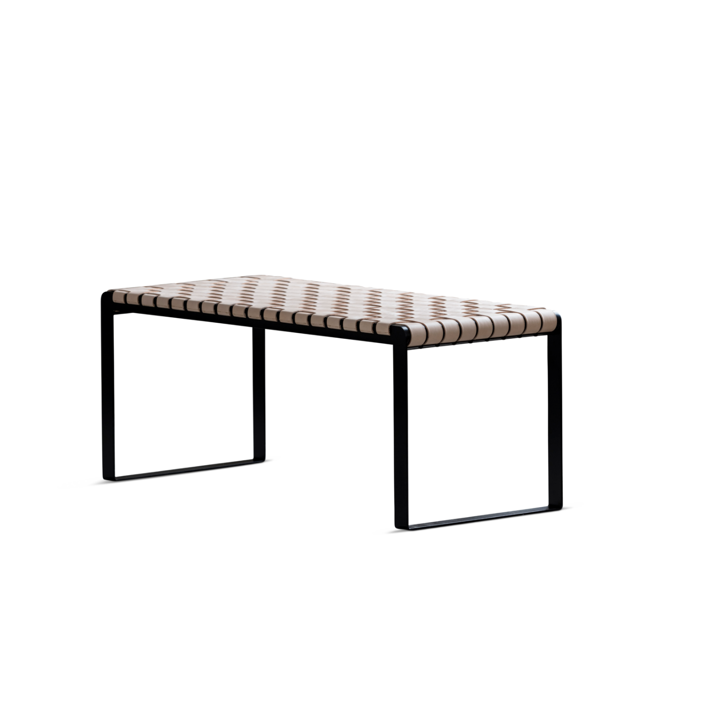 Sibast Plaited Bench Grain Leather, Nature