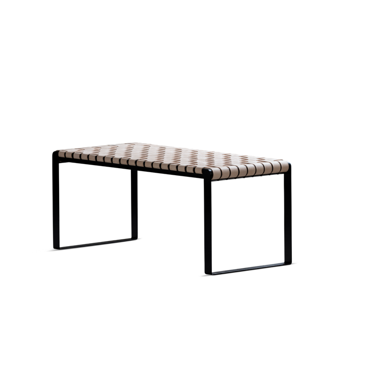 Bent Hansen Plaited Bench Grain Leather, Nature