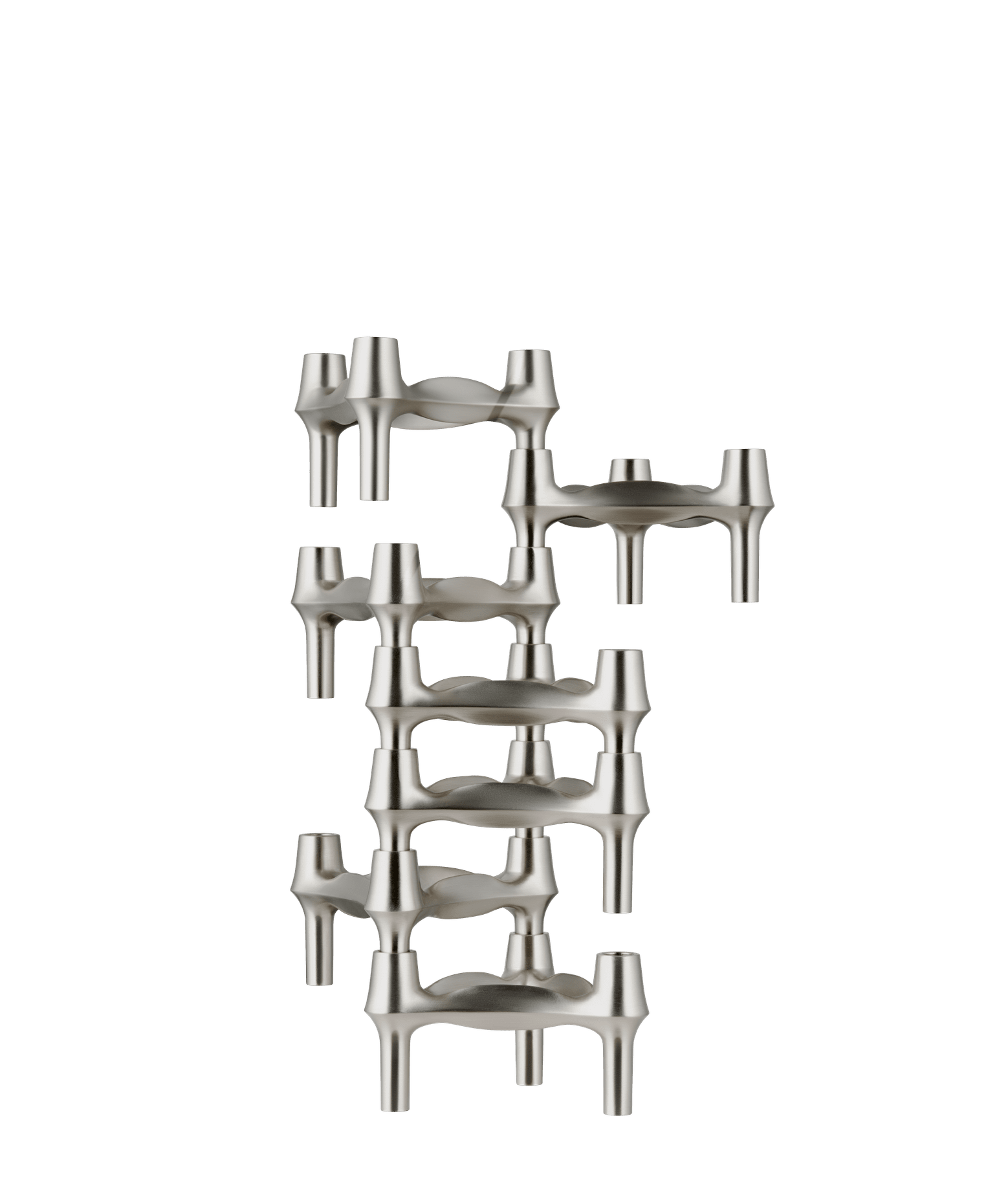 STOFF Nagel BMF Candle Holder, Brushed Chrome