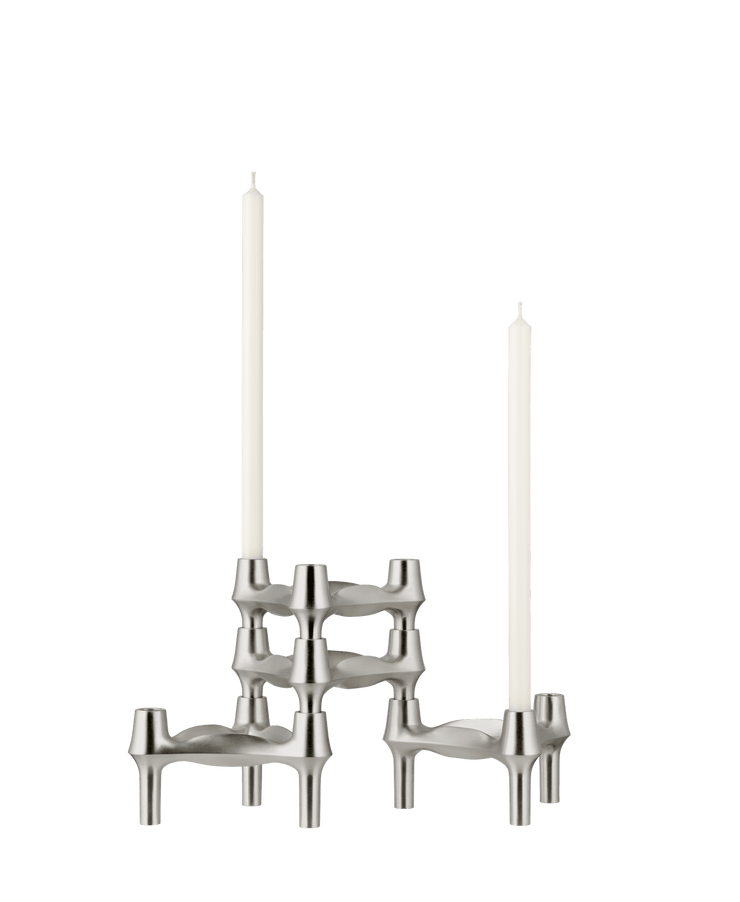 STOFF Nagel BMF Candle Holder, Brushed Chrome