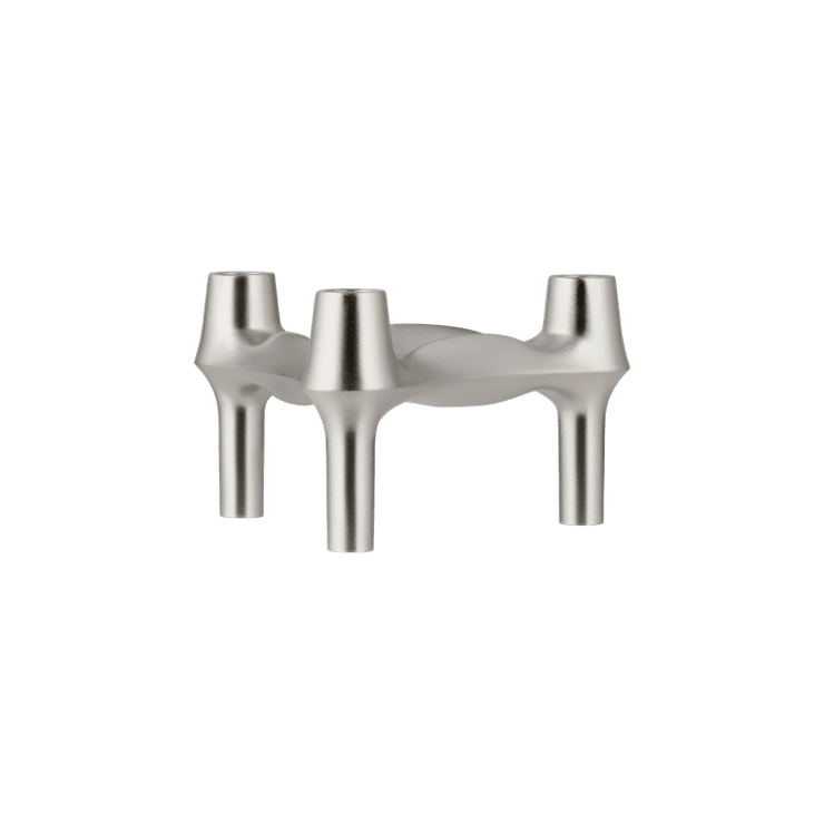STOFF Nagel BMF Candle Holder, Brushed Chrome