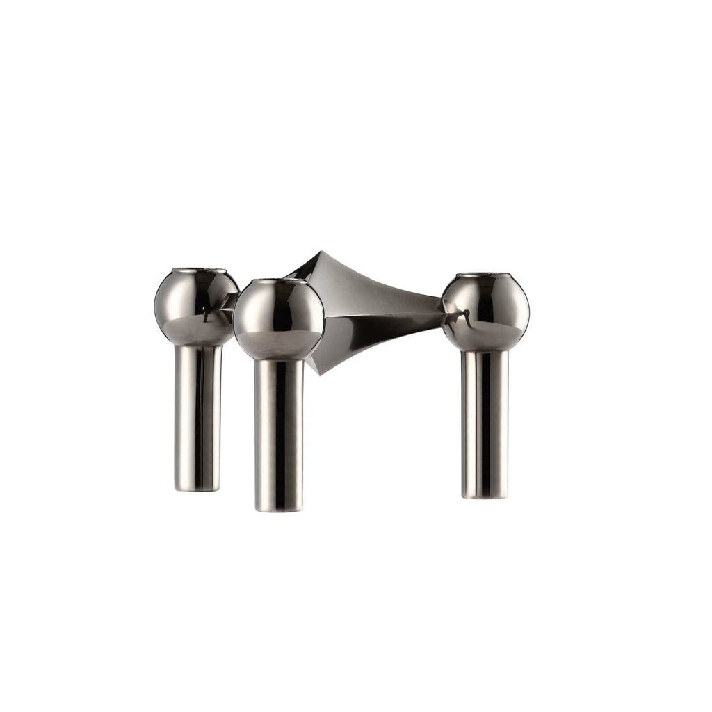 STOFF NAGEL クローム3点 STOFF Nagel Candle Holder, Chrome, Set of 3 - Batten Home