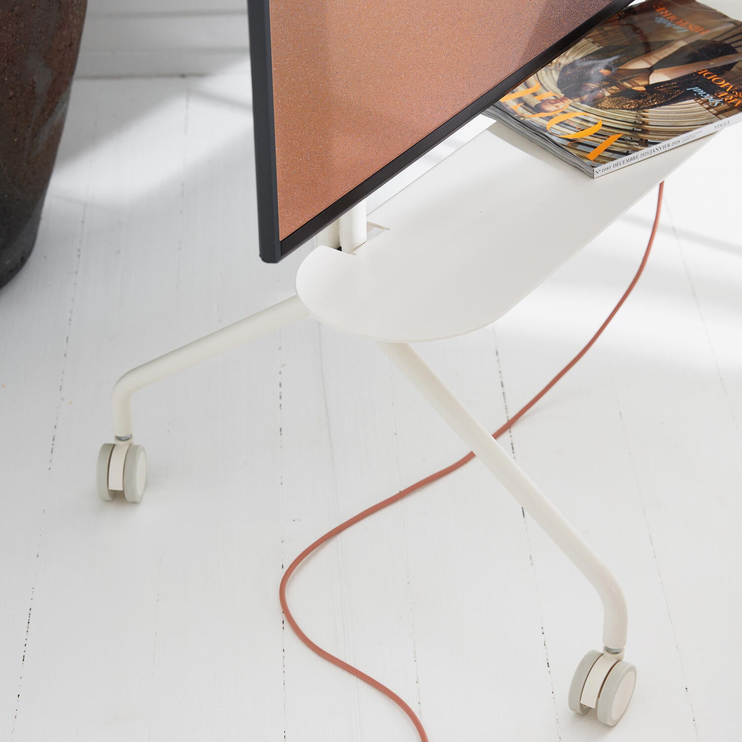 Pedestal Pipe Shelf - Apricot