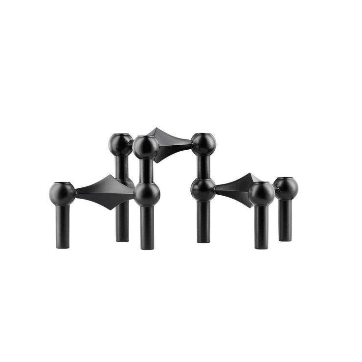 STOFF Nagel Candle Holder, Black, Set of 3