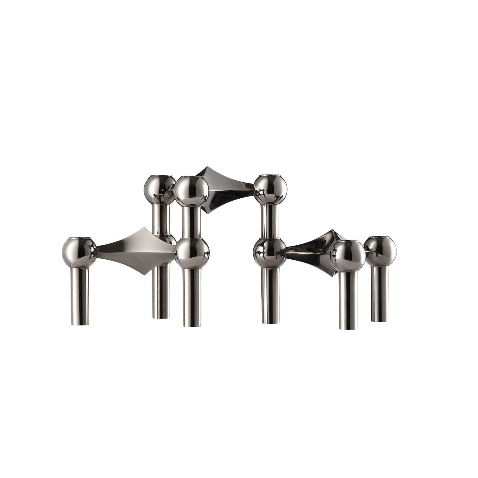 STOFF Nagel Candle Holder, Black Chrome, Set of 3 – NORMODE
