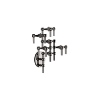 STOFF Nagel Wall Hanger, Black Chrome