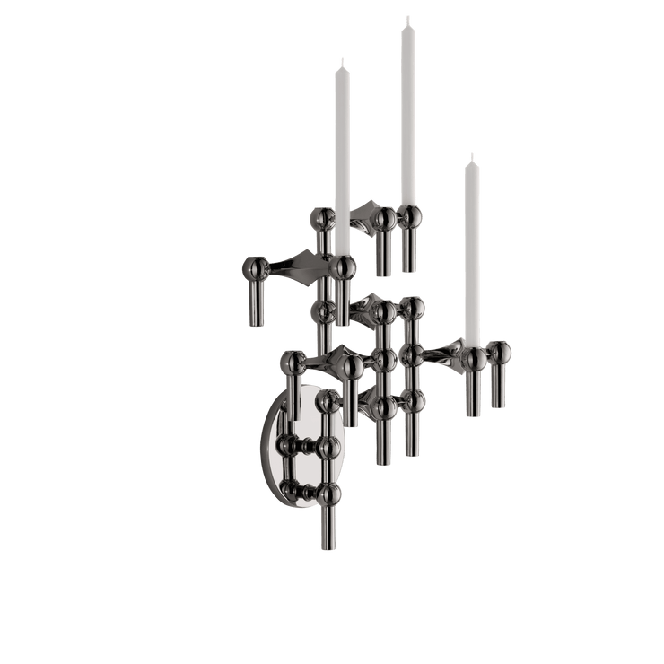STOFF Nagel Wall Hanger, Black Chrome