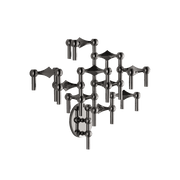 STOFF Nagel Wall Hanger, Black Chrome