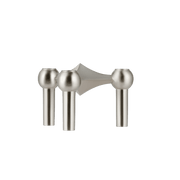 STOFF Nagel Candle Holder, Brushed Chrome