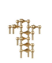 STOFF Nagel Candle Holder, Brushed Brass