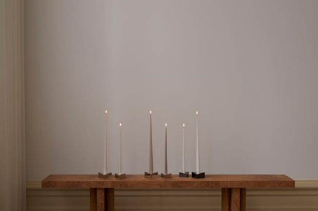 STOFF Nagel Large Taper Candles by Ester & Erik, White, Set of 4