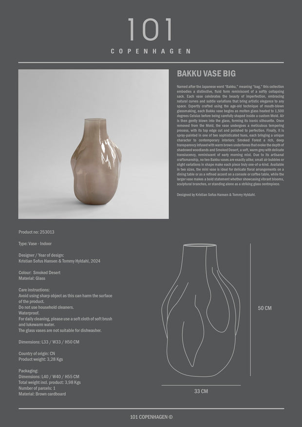 101 Copenhagen - Bakku Vase, Big - Smoked Desert - Vase