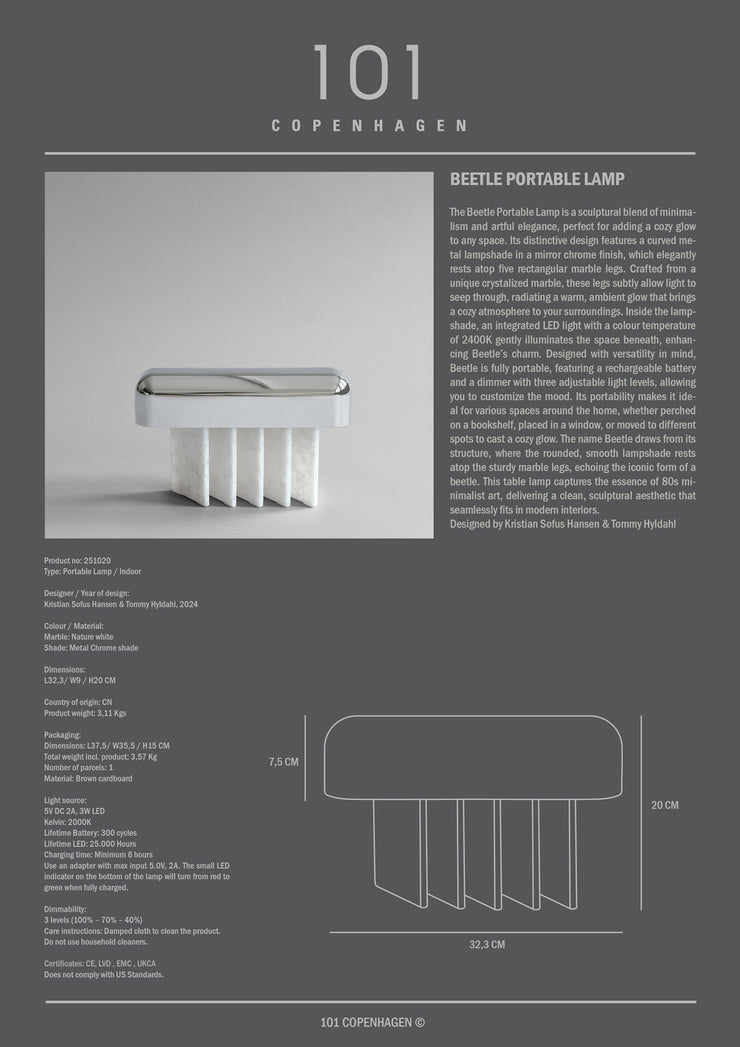 101 Copenhagen Beetle Portable Lamp (UL N/A)