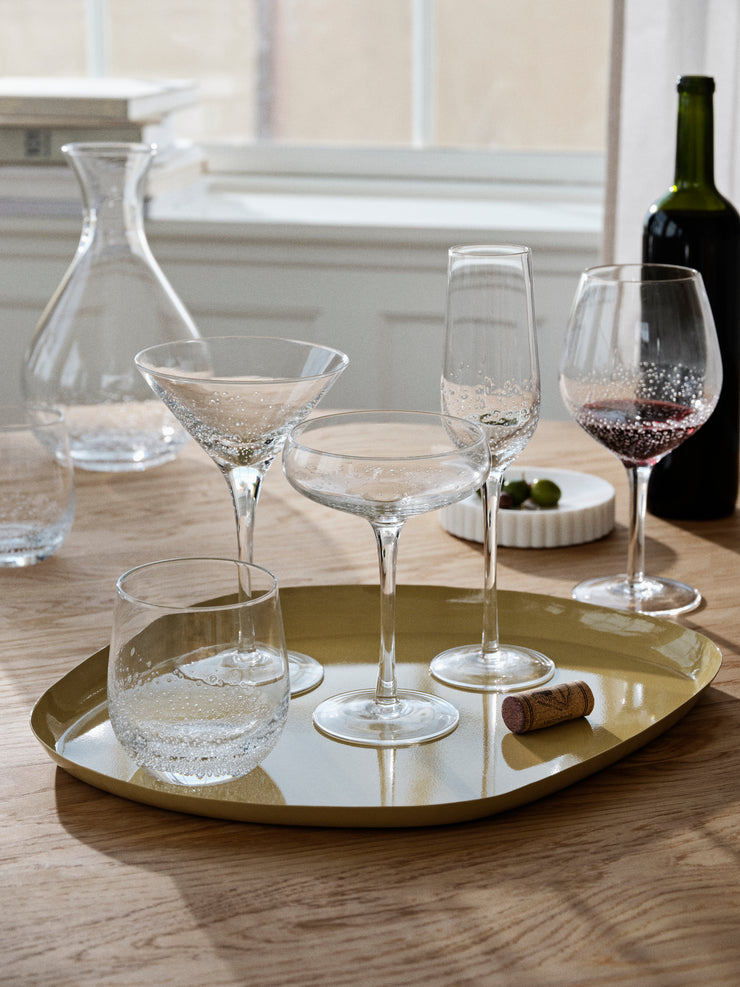 Broste Bubble Champagne Glass Clear, Set of 4