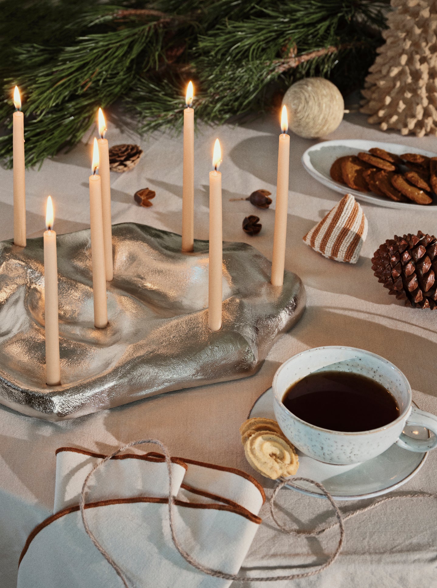 Broste Cup w/Saucer Nordic Sand