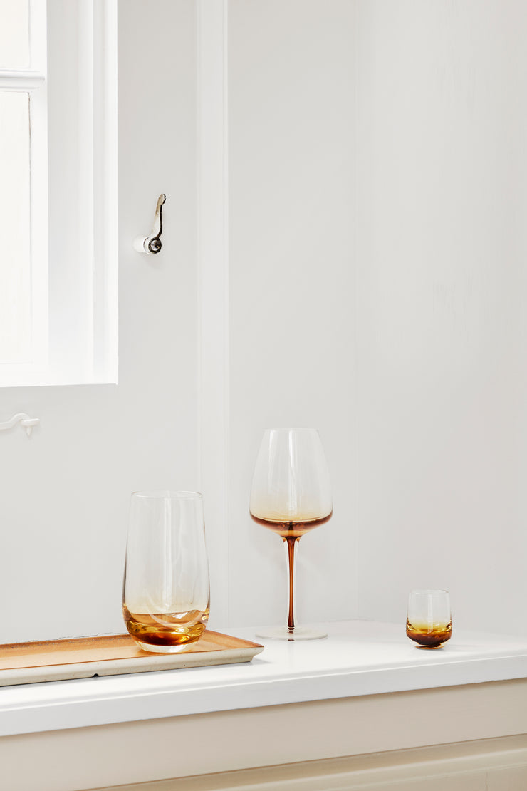 Broste Tumbler Large 'AMBER', Set of 4