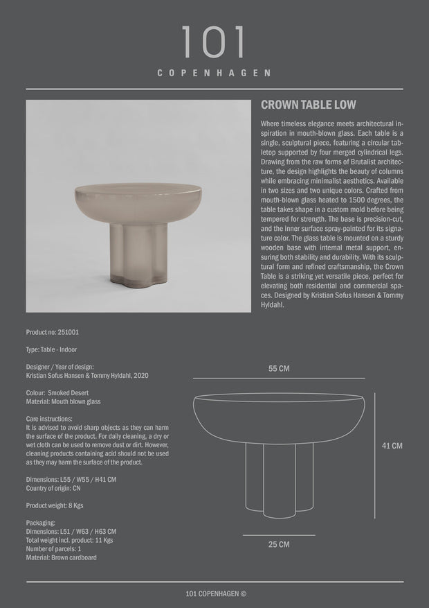 101 Copenhagen Crown Table, Low - Smoked Desert