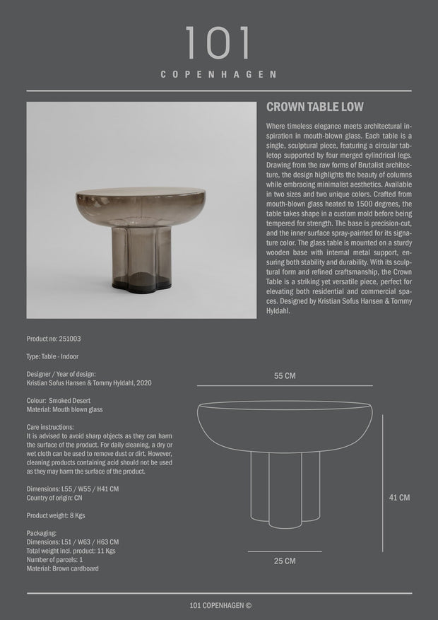 101 Copenhagen Crown Table, Low - Smoked Forest