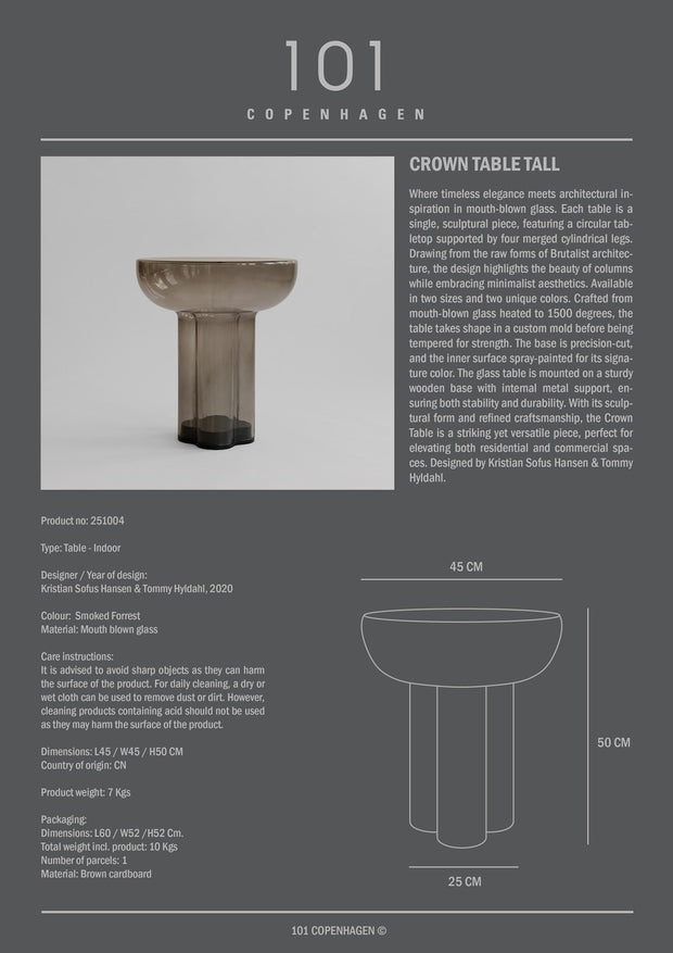 101 Copenhagen Crown Table, Tall - Smoked Forest