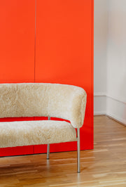 Møbel Copenhagen FONT Lounge Sofa, Polished Steel Frame