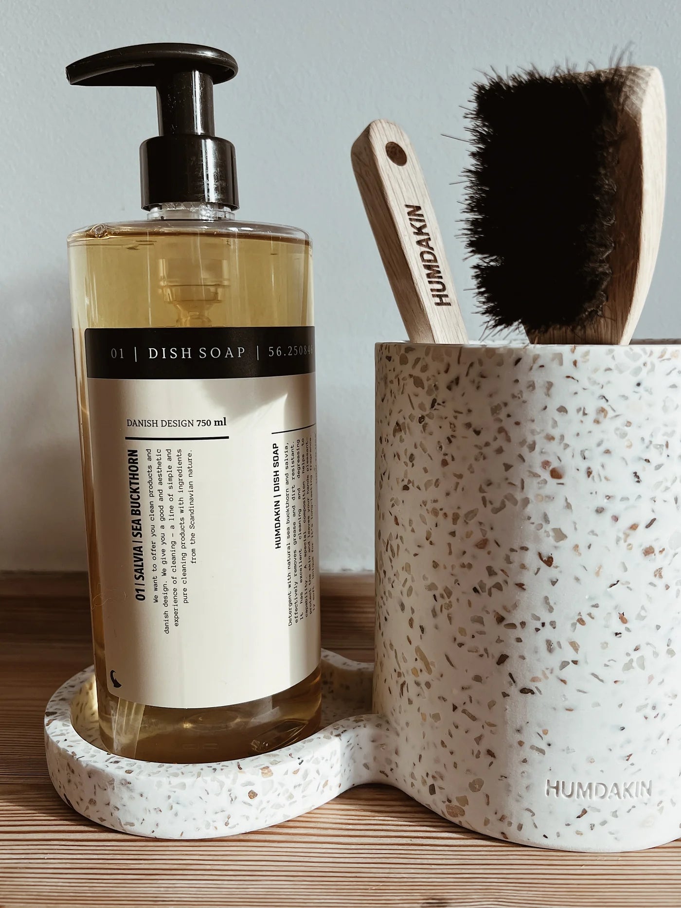 Humdakin Red/Beige Terrazzo Dishwashing Holder, Small