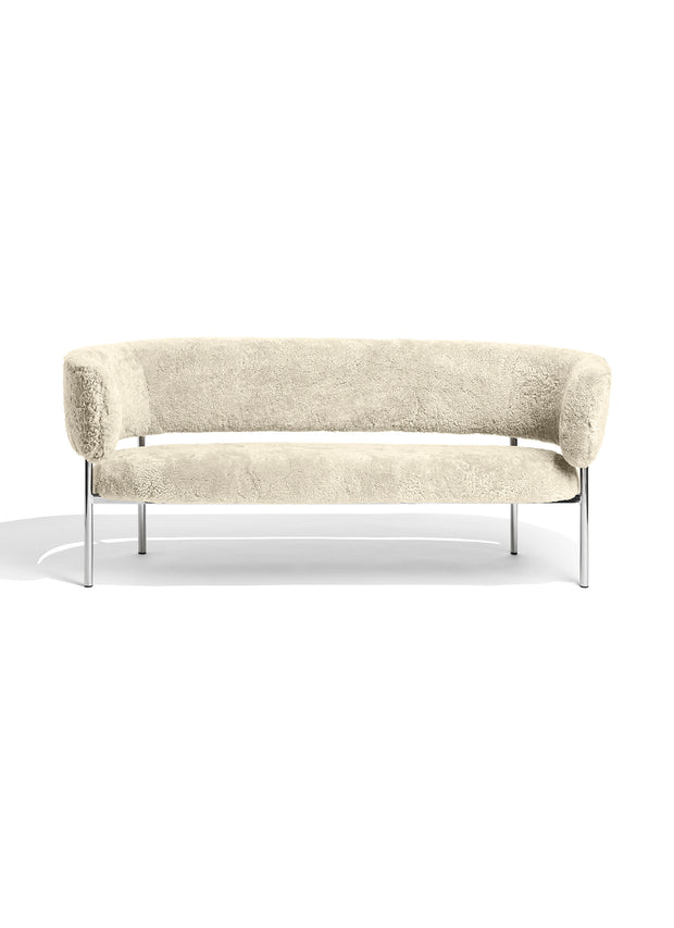 Møbel Copenhagen FONT Lounge Sofa, Polished Steel Frame