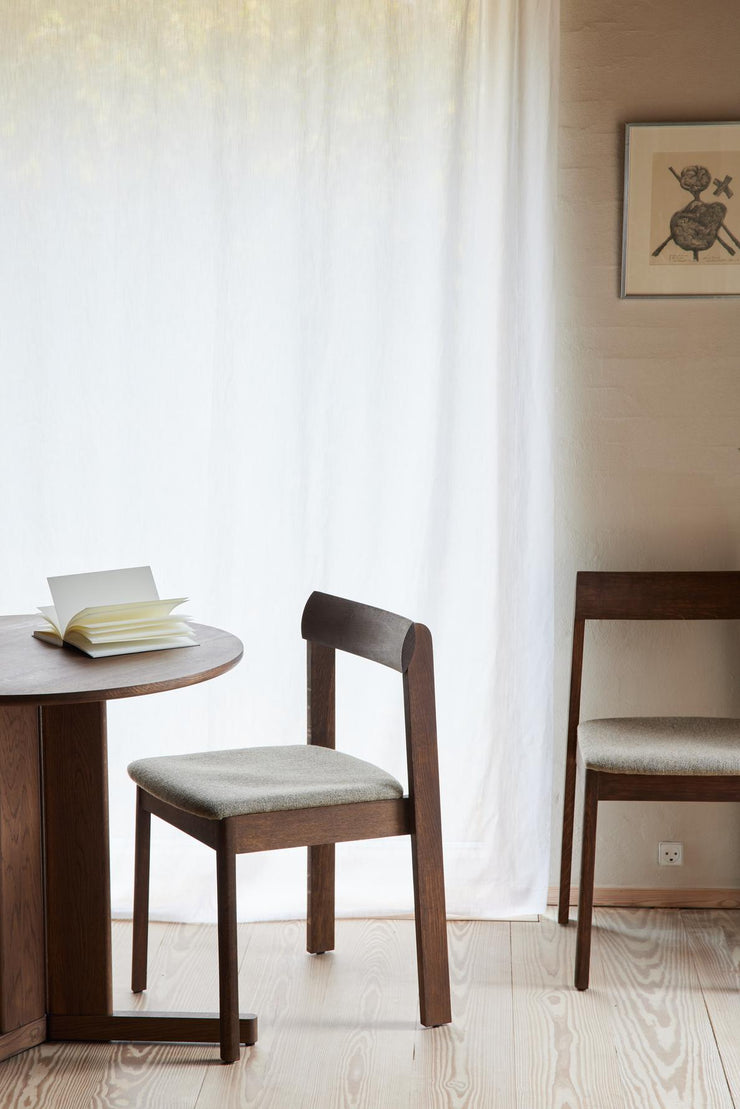 Form & Refine Trefoil Round Table, 3 Legs, Smoked Oak