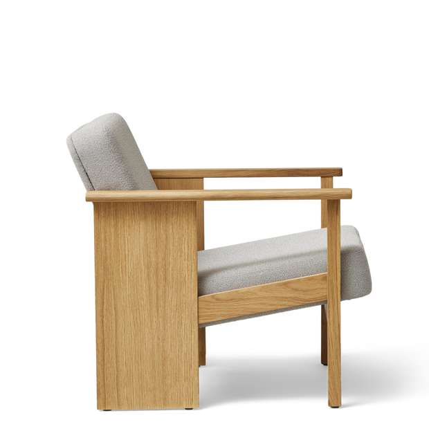 Form & Refine Block Lounge Chair, Oak Grain