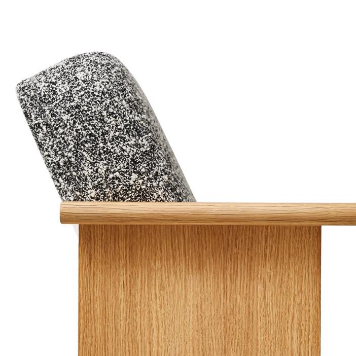 Form & Refine Block Lounge Chair, Oak Zero - 0004