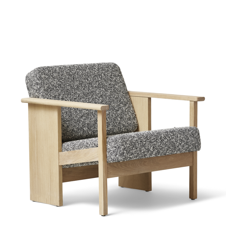 Form & Refine Block Lounge Chair, White Oak Zero