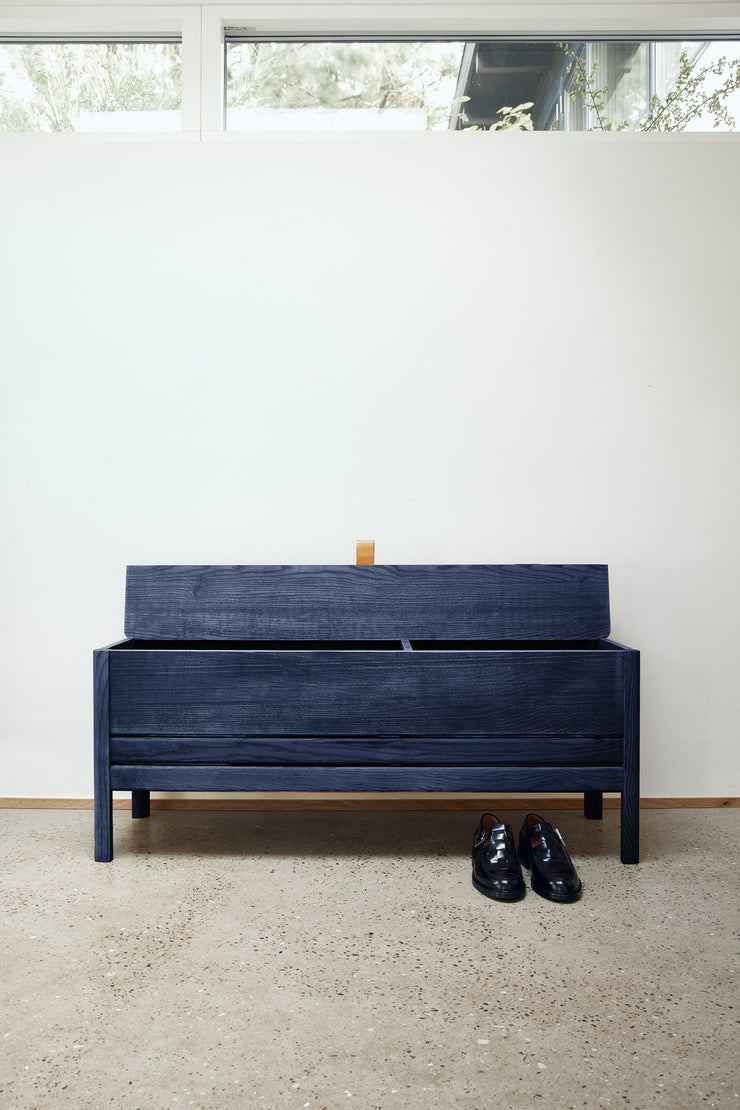 Form & Refine A Line Storage Bench 111, Indigo Blue Special Edition