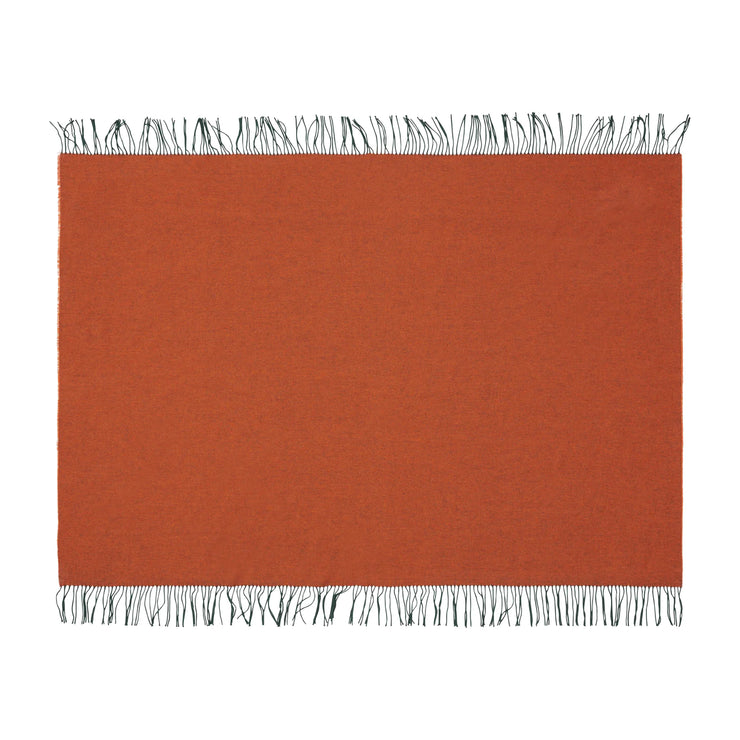 Silkeborg Uldspinderi Franja Throw - Green/Orange