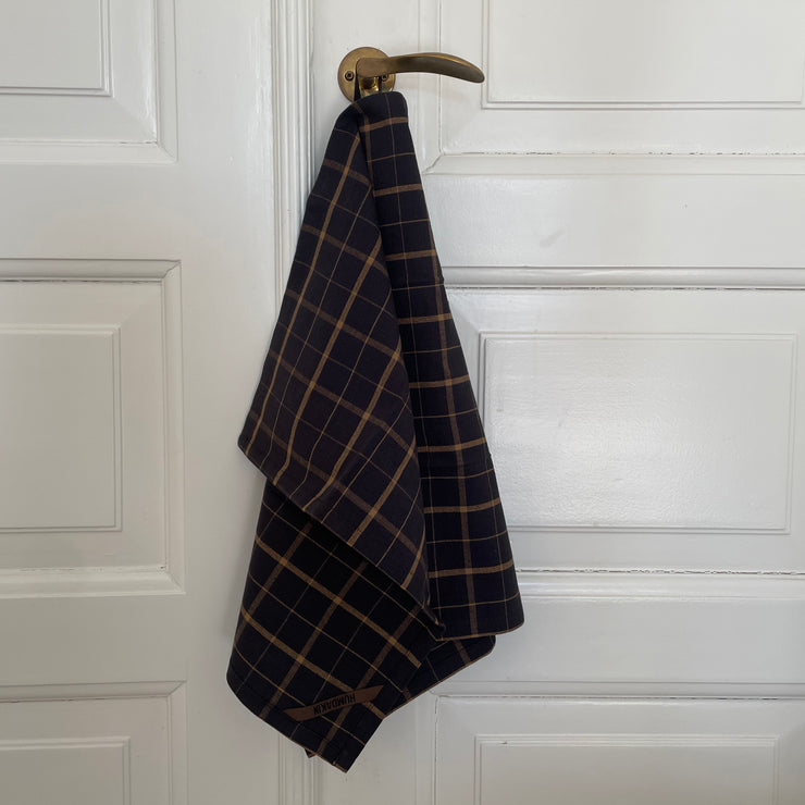 Humdakin Recycled Cotton Tea Towels, 2 pack - Brown Plaid