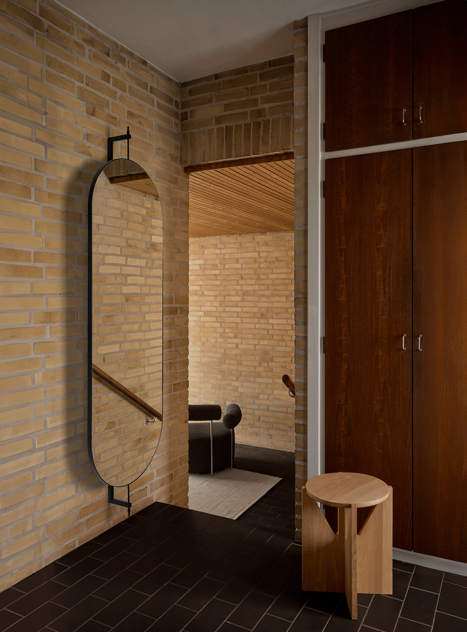 Kristina Dam Studio Rotating Mirror, Black, Full Size