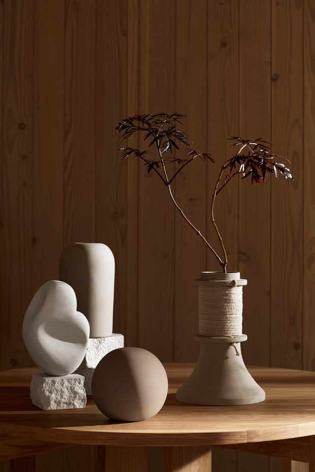 Kristina Dam Studio Globe Sculpture, Beige, Small