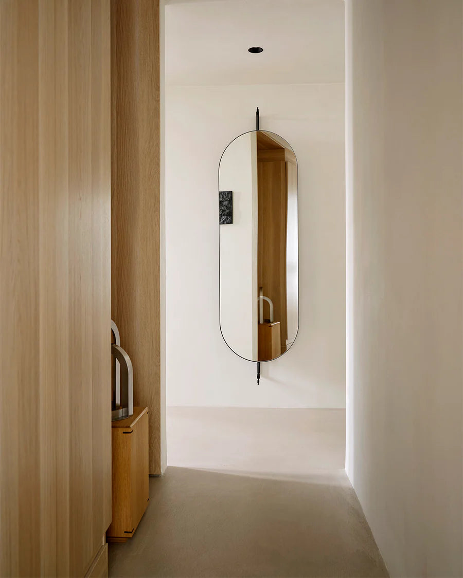 Kristina Dam Studio Rotating Mirror, Black, Full Size