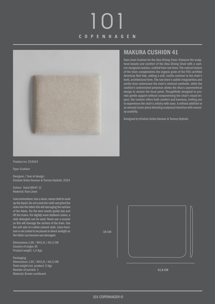 101 Copenhagen - Makura Cushion 41 - Sand (8047-2) - Cushion