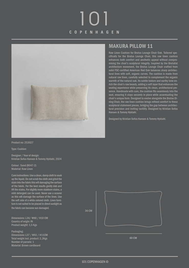 101 Copenhagen - Makura Pillow 11 - Sand (8047-2) - Pillow