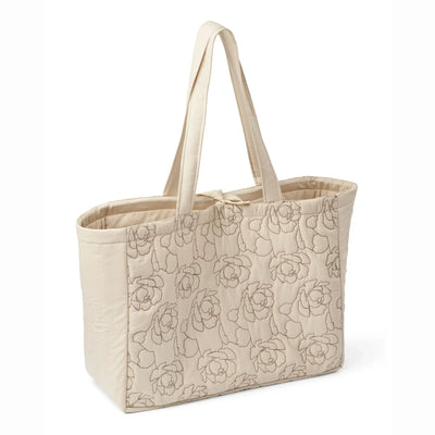 Humdakin Maxi Tote Bag - Light Stone, Peony Quilt