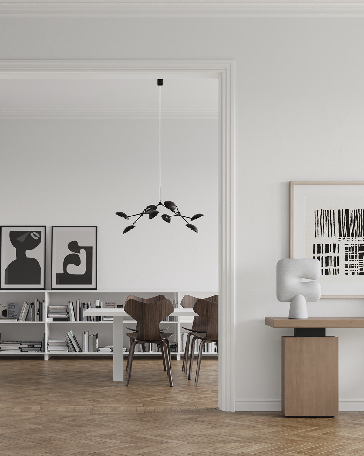 Drop Chandelier, Mini - Burned Black - 101 CPH